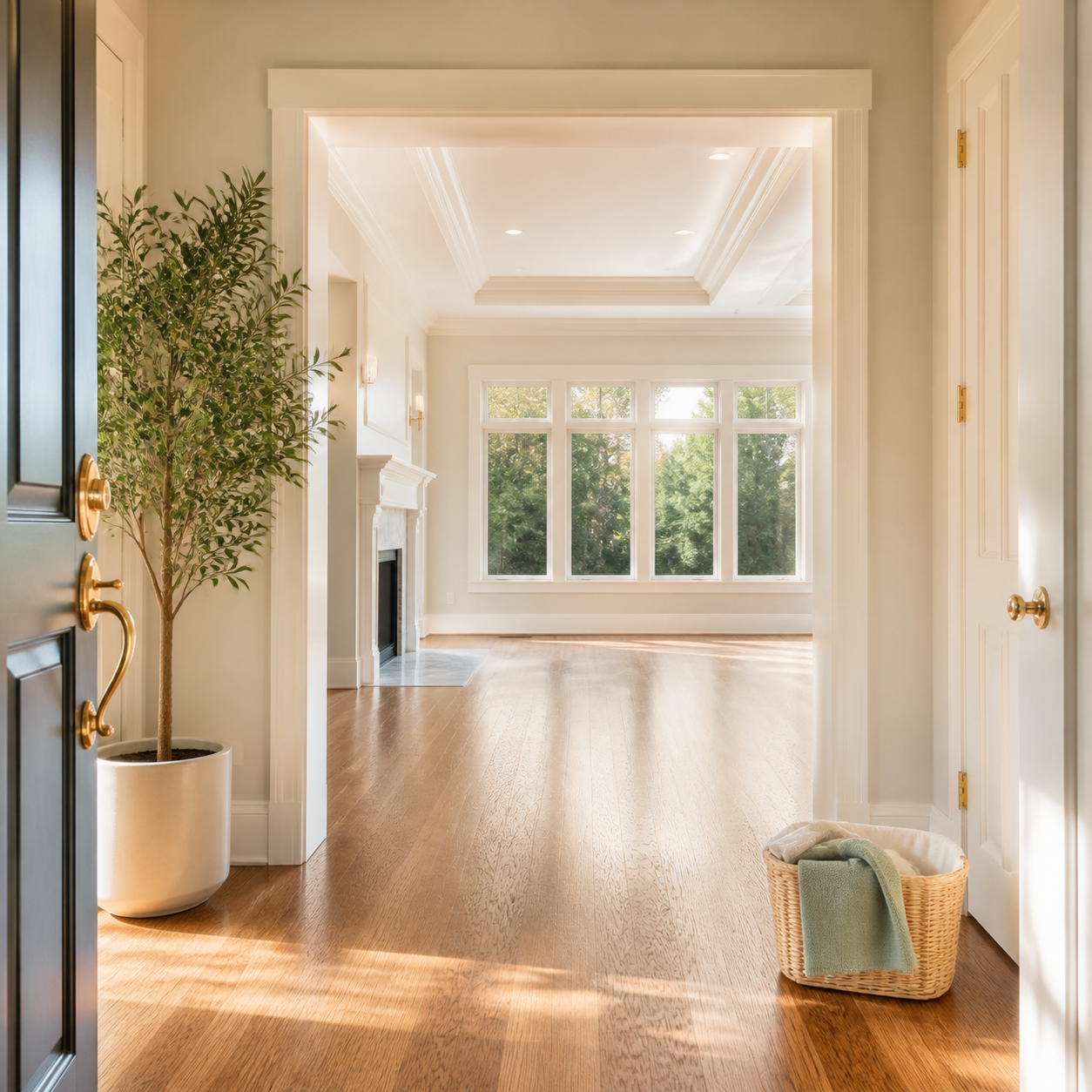 Bright empty home interior ready for move in
